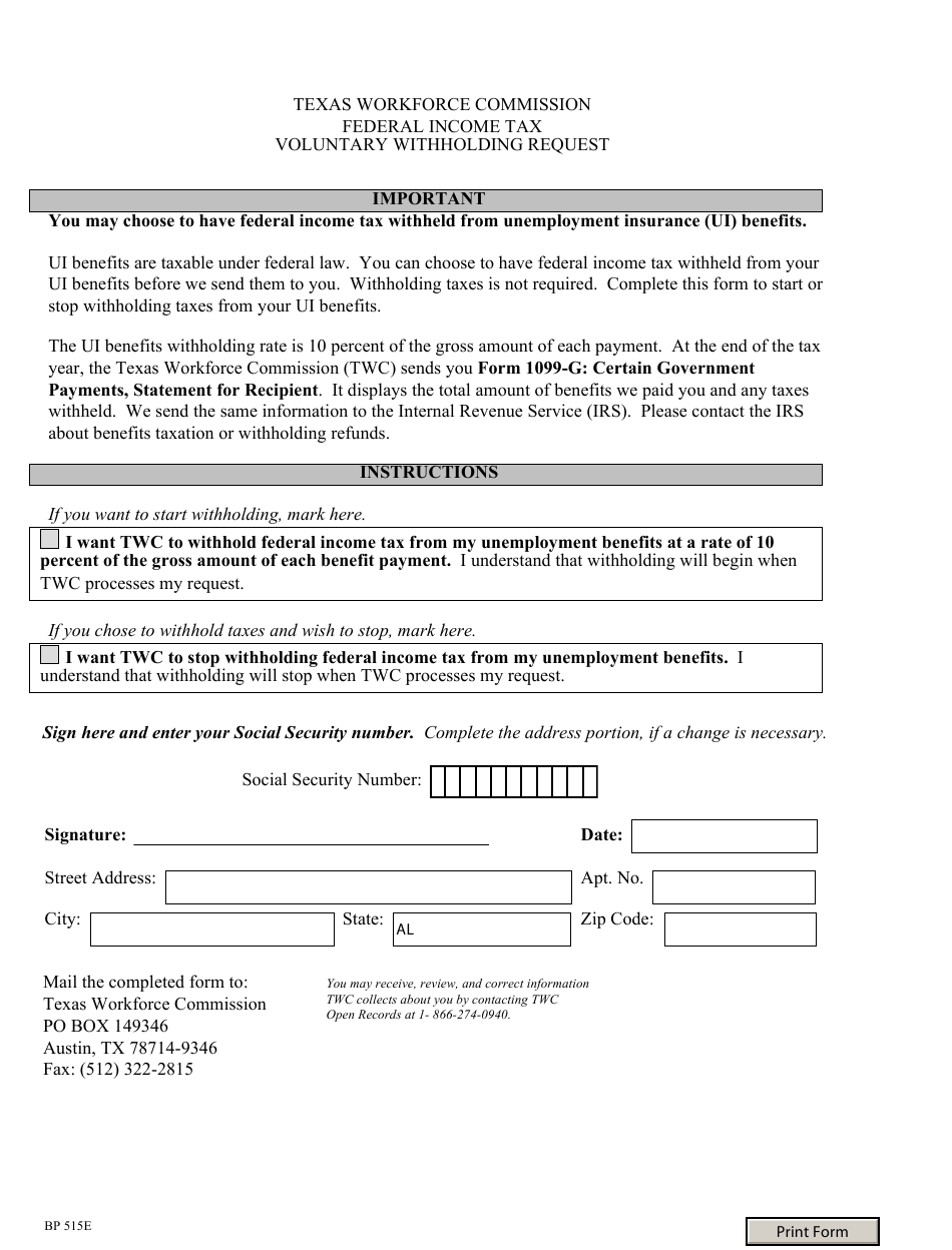 Form BP515 E Download Fillable PDF Or Fill Online