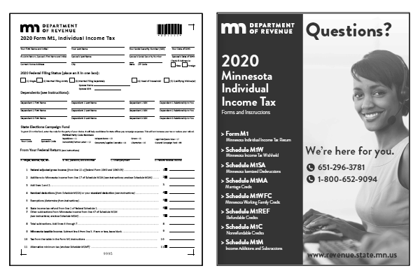 Minnesota Tax Forms 2020 Printable State MN Form M1 And 